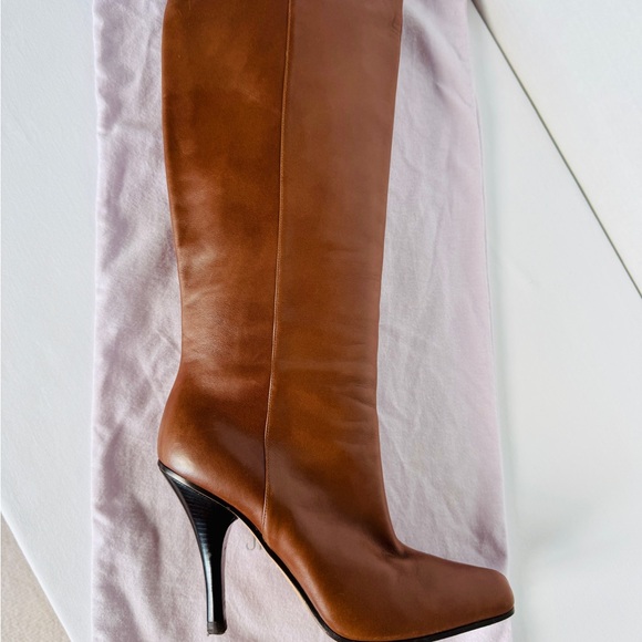 Jimmy Choo Tan Leather Heeled knee-high Boots. Excellent condition - Picture 1 of 6